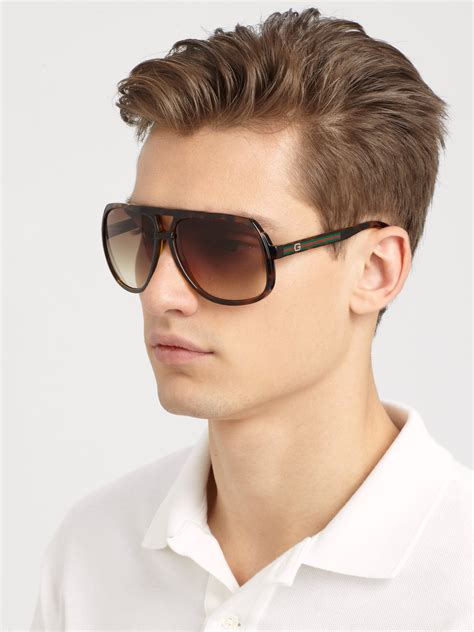 gucci men's retro aviator sunglasses|Gucci unisex aviator sunglasses.